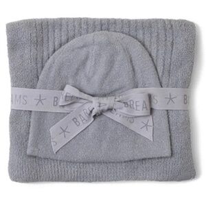 Barefoot Dreams COZYCHIC LITE BEANIE AND SCARF SET GRAY